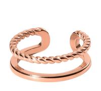 Purelei® Mau Ring Adjustable - Verstellbarer Ring in Gold, Silber und Roségold - Elegantes Design mit gedrehter Optik - Größen S/M und M/L - Hochwertiger Edelstahl (M/L, Roségold)