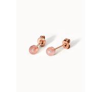 PURELEI Rosequarz Perlenohrringe, Roségold Roségold