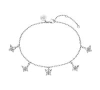 PURELEI Schmetterling Fußkettchen, Silber Silber