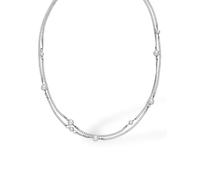 Purelei® Sea Gleam Kette - Feine Halskette mit Muschelperlen in zwei Größen - Edelstahl (Gold 14K vergoldet/Silber/Roségold 18K) - 40-45 cm elegante Perlenkette für Damen (Silver)