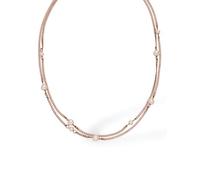 Purelei® Sea Gleam Kette - Feine Halskette mit Muschelperlen in zwei Größen - Edelstahl (Gold 14K vergoldet/Silber/Roségold 18K) - 40-45 cm elegante Perlenkette für Damen (Rosegold)
