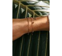 Purelei® Filigranes Armband mit 7 Anhängern - Edelstahl vergoldet - inspiriert von Natur & Element Erde - Verstellbar 16-20 cm - Gold/Silber/Roségold (Rosegold)