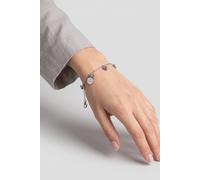 Purelei® Filigranes Armband mit 7 Anhängern - Edelstahl vergoldet - inspiriert von Natur & Element Erde - Verstellbar 16-20 cm - Gold/Silber/Roségold (Silver)