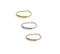 Purelei Shade Anxiety Ring - Fidget - New Generation - Damenring aus langlebigem Edelstahl - Wasserfeste Ringe - verstellbaren Größen erhältlich von 50-66 - Damenschmuck (Gold/Silver/Rosegold, 50-56)