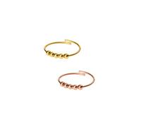 Purelei Shade Anxiety Ring - Fidget - New Generation - Damenring aus langlebigem Edelstahl - Wasserfeste Ringe - verstellbare Größen von 50-66 - Damenschmuck (Gold/Rosegold, 60-66)