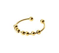 Purelei Shade Anxiety Ring (Gold) - Fidget Ring - Wasserfester Damenring aus langlebigem Edelstahl - Verstellbar von 50-60cm und 60-66cm - Schmuck für Damen