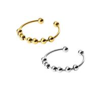 Purelei Shade Anxiety Ring Set Ohrringe - Damenring aus langlebigem Edelstahl - Wasserfeste Ringe - Größe 50-60 - Modeschmuck für deinen individuellen Look