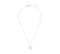 Purelei Shining Moon Kette Damen mit Perlmutt und Zirkonia, elegante Edelstahl Halskette mit Mond Anhänger, funkelnde Layering Kette, Schmuck Geschenk für Frauen (Silver)