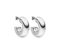 PURELEI® Stellar Glow Creole Ohrringe (Silber) - Damenohrringe aus langlebigem Edelstahl - Wasserfeste Ohrringe Damen - 3,1 cm Durchmesser - Modeschmuck für deinen individuellen Look