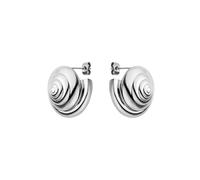 Purelei® Nautical Big Ohrstecker - Muschelspiral-Ohrringe aus Edelstahl in Gold, Silber oder Roségold - Maritimer Statement-Schmuck für Damen - 25 mm groß, 15 g (Silver)