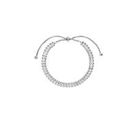 Purelei® Crystal Glow Armband - Größenverstellbar mit Slider-Verschluss, Zirkoniasteine in Baguetteform, Edelstahl in Gold, Silber oder Roségold, Länge 14-28 cm (Silver)