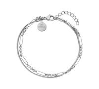 Purelei Sleeky Unison Armband Damen Edelstahl Wasserfest Zweireihig, Verstellbar 16-19 cm, Elegantes Zeitloses Damenarmband, Filigranes Schmuckstück für Alltag & Geschenk