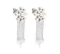 PURELEI Snowflake Perlenohrringe, Silber Silber