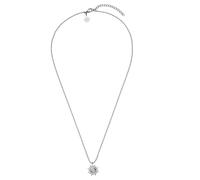 Purelei® Damen Sonnen-Kette - Filigrane Kugelkette mit Sonnen-Anhänger aus Edelstahl (18K vergoldet, Silber, Roségold) | Verstellbare Länge 50/55 cm (Silver)