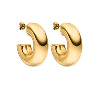 PURELEI® Stellar Glow Creole Ohrringe (Gold) - Damenohrringe aus langlebigem Edelstahl - Wasserfeste Ohrringe Damen - 3,1 cm Durchmesser - Modeschmuck für deinen individuellen Look