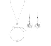 Purelei Sun Bundle Armband, Kette & Ohrringe (Silver) - Schmuck Set aus Damen Armband, Kette Damen & Ohrring aus Edelstahl - Hawaiianisch inspiriert & wasserfest
