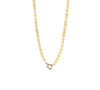Purelei Sunny Charm Kette - mit pinkem Quarz & Olivjade - Edelstahl 18K vergoldet - Verstellbare Damen Halskette 40-45 cm - Personalisierbar mit Charms - Aloha Style (Rosegold)