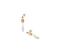 Purelei® Sunrise Ohrringe - Hängeohrringe mit Aquamarin, Sonnenstein & Albit - Edelstahl 18K vergoldet - Damen Schmuck 37 mm - Zarte Farben & Aloha-Vibes (Gold)