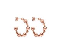 Purelei® Terra Hoops Ohrringe - Edelstahl 18K vergoldet - Wasserfest - Runder Kugel-Look - Durchmesser 30 mm - Eleganter Schmuck für Damen