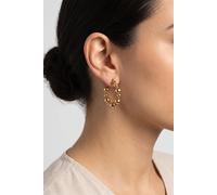 Purelei® Terra Hoops Ohrringe - Edelstahl 18K vergoldet - Wasserfest - Runder Kugel-Look - Durchmesser 30 mm - Eleganter Schmuck für Damen