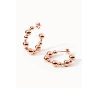 Purelei® Terra Hoops Ohrringe - Edelstahl 18K vergoldet - Wasserfest - Runder Kugel-Look - Durchmesser 30 mm - Eleganter Schmuck für Damen