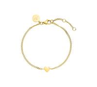 Purelei® Tiny Heart Armband - Filigranes Armband mit Herz-Anhänger | Edelstahl 18K vergoldet, Silber, Roségold | Verstellbare Länge (Gold)
