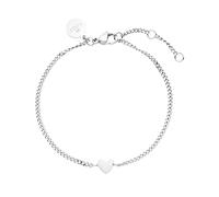 Purelei Tiny Heart Armband (Hellsilber) - Filigranes Damen Armband - Aus hochwertigem, langlebigem Edelstahl - Verstellbare Länge 16-19 cm - Schmuck für deinen individuellen Look