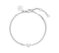 Purelei® Tiny Heart Armband (Silber) - Filigranes Damen Armband - Aus hochwertigem, langlebigem Edelstahl - Verstellbare Länge 16-19 cm - Hawaiianisch inspiriert & wasserfest