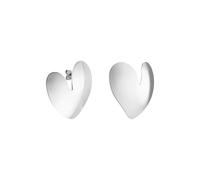 Purelei® True Love Ohrstecker - Asymmetrische Herz-Ohrringe mit modernem Design | Edelstahl 18K vergoldet, Silber, Roségold (Silver)