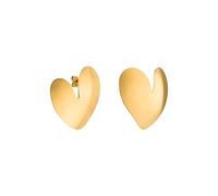 Purelei® True Love Ohrstecker - Asymmetrische Herz-Ohrringe mit modernem Design | Edelstahl 18K vergoldet, Silber, Roségold (Gold)