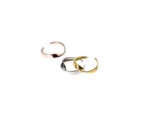 Purelei® Twist Ring-Set - Verstellbare Ringe im eleganten Tricolor-Design, inspiriert vom Möbiusband, aus 18K vergoldetem Edelstahl, Gold, Silber und Rosegold (S-M)