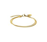 Purelei® Two Layers Damen Armband - verstellbares, wasserfestes Armband mit doppellagigem Schlangenketten-Design für einen stilvollen Layering-Look (Gold)