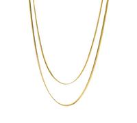 Purelei Two Layers Kette Damen - Halskette Damen aus langlebigem Edelstahl - Wasserfeste Kette mit Anhänger - 40-45 cm Länge verstellbar - Halskette für deinen individuellen Look