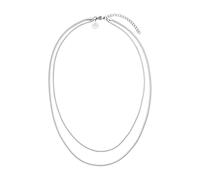 Purelei® Two Layers Kette Damen (Silber) - Halskette Damen aus langlebigem Edelstahl - Wasserfeste Kette mit Anhänger - 40-45 cm Länge verstellbar - Halskette für deinen individuellen Look