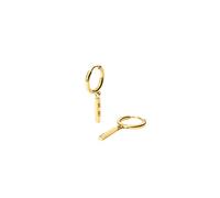 PURELEI® Urban Ohrringe Herren - Geometrische Creolen mit Charm-Anhänger - Edelstahl 18K vergoldet - Moderner Männerschmuck - Statement-Accessoire in Gold (Gold)
