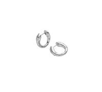 Purelei Vintage Love Creolen - wasserfest | Strukturierte Hoops mit Aloha-Muster aus Edelstahl & 14K/18K Vergoldung | Organischer Vintage-Look mit Hinge-Verschluss (Silver)