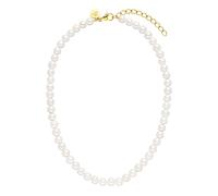 Purelei White Anxiety Fidget Pearl Kette (Gold) - Wasserfeste Halskette aus langlebigem Edelstahl - Necklace mit Seashell Pearls - Modeschmuck für deinen individuellen Look - Perlenkette Damen