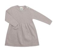 Puri Organic Baby Strick Kleid Ajour Krausstrick Bio Baumwolle Seide, GOTS Zertifiziert (DE/NL/SE/PL, Numerisch, 86, 92, Tan)