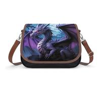Purple Dragon Purple Moon Crossbody-Tasche für Damen, Leder, Crossover-Schultergriff, Tasche mit verstellbarem Riemen, Hobo-Handtasche, große Kapazität, Geldbörse, Arbeitshandtasche für den täglichen