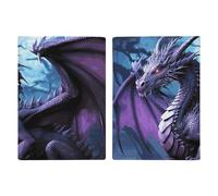 Purple Dragon Purple Moon Reisepasshülle mit Kreditkartenfächern und Bordkartenfach für Reisepässe, Kreditkarten, Bordkarten