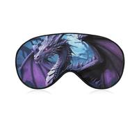 Purple Dragon Purple Moon Schlafmaske für Damen und Herren, Seitenschläfer-Augenabdeckung mit verstellbarem Riemen, weich, atmungsaktiv, Verdunkelungsmaske, rutschfest, tiefer Schlaf, Reisezubehör