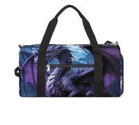 Purple Dragon Purple Moon Turnbeutel für Männer und Frauen, wasserabweisend, Reisetasche, leichte Tasche für Reisen, Sport, weiß, Einheitsgröße, weiß, Einheitsgröße