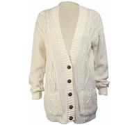 Purple Hanger - Damen Stickjacke Pullover - Übergrösse - Creme, EU 48-50