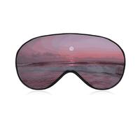 Purple Moon Augenmaske für Damen & Herren, atmungsaktive & verstellbare Augenabdeckung, ultraweiche Schlafmaske, leichte Reise-Augenbinde für Flugzeug, Nickerchen, Nachtschlaf