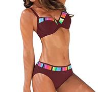 Push up Badeanzug Zweiteiler Badeanzug Damen große größen sexy Bikinihose Damen weiß Fashion Sale Bikini mädchen 152 türkis Shape Korsage