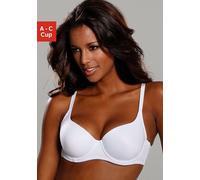 Push-up-BH ABRACADA BRA "Abracada Bra Waterbra", Damen, Gr. 70, Cup A, weiß, Microtouch, Obermaterial: 82% Polyamid (TACTEL), 18% Elasthan (LYCRA), Basic, BHs Push-up-BH, mit Bügel & Volumen-Kissen -