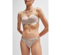 Push-up-BH BOSS "PUSH-UP WIRELESS BEA", Damen, Gr. 75, Cup C, light beige 270, Jersey, Obermaterial: 53% Baumwolle, 35% Modal, 12% Elasthan, körpernah, BHs Push-up-BH, mit dezente, Logo Detail (845416