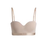 Push-up-BH BOSS "PUSH-UP WIRELESS BEA", Damen, Gr. 75, Cup C, light beige 270, Jersey, Obermaterial: 53% Baumwolle, 35% Modal, 12% Elasthan, körpernah, BHs Push-up-BH, mit dezente, Logo Detail (845416