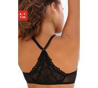 Push-up-BH BUFFALO, Damen, Gr. 85, Cup C, schwarz, Spitze, Obermaterial: 90% Polyamid, 10% Elasthan, BHs Push-up-BH, mit modischen Racerback, Dessous (87703611-85) schwarz