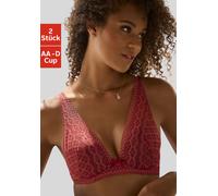 Push-up-BH PETITE FLEUR, Damen, Gr. 80, Cup AA, braun (haselnuss, puder), Microtouch, Obermaterial: 60% Polyamid, 35% Polyester, 5% Elasthan, BHs Push-up-BH, in modischem High-Apex Schnitt (13598403-8